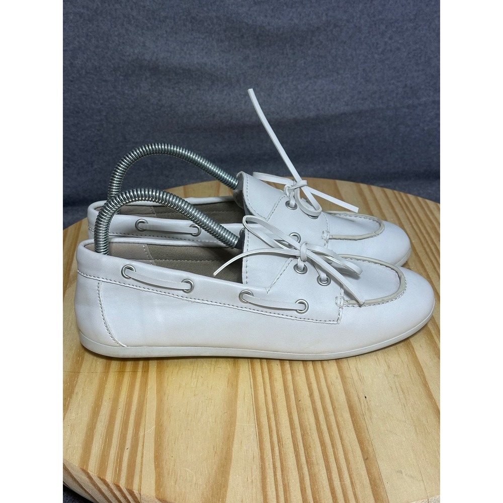 Tommy Bahama Seafairer White Boat Shoes Loafers Womens 7.5 M P5SFR10‎